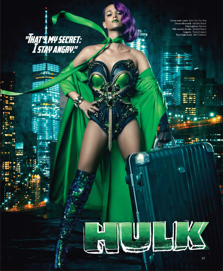 DESENO拉桿箱“女子超級英雄”系列平面廣告海報創意設計欣賞-綠巨人