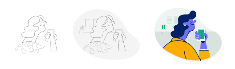 Bene數字金融科技公司個性插畫風VI品牌形象設計