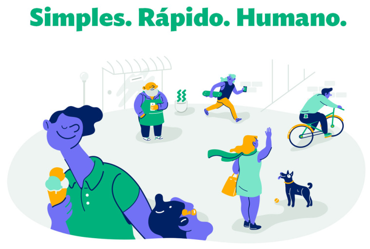 Bene數字金融科技公司個性插畫風VI品牌形象設計