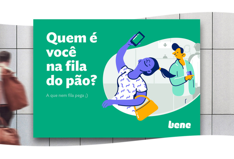 Bene數字金融科技公司個性插畫風VI品牌形象設計