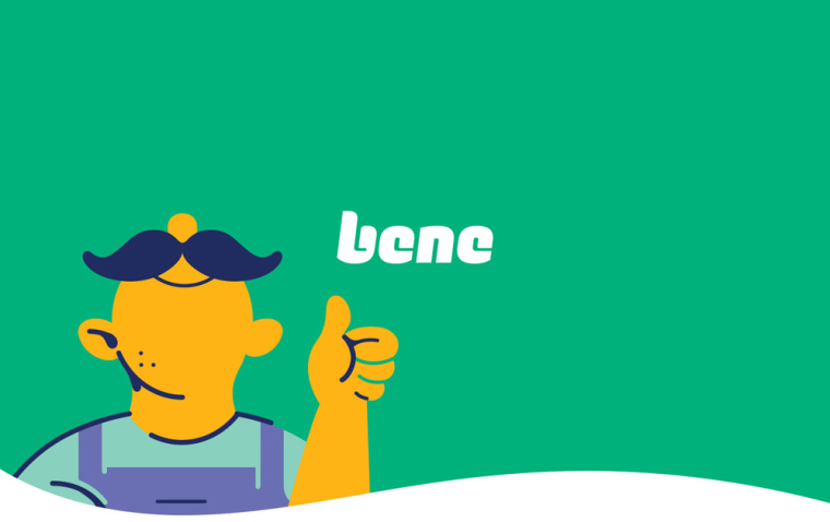 Bene數字金融科技公司個性插畫風VI品牌形象設計