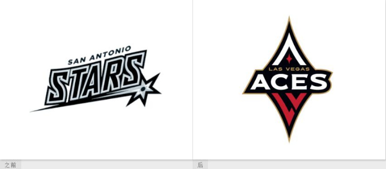 ACES拉斯維加斯王牌職業(yè)籃球隊LOGO設(shè)計-新舊logo對比-上海logo設(shè)計公司