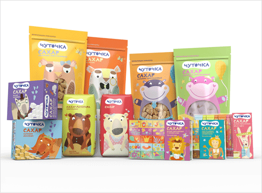 可愛插畫風 ЧУТОЧКА 食糖包裝設計