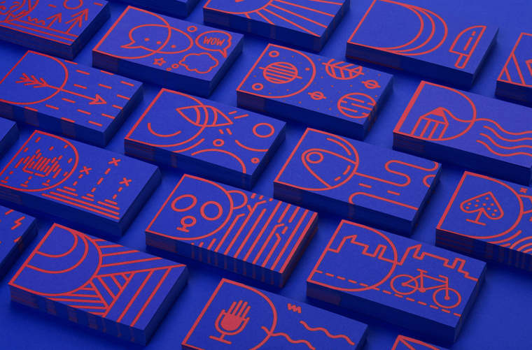 Drap廣告公司VI設計/公司視覺識別VI形象設計，極具吸引力的配色與線條插畫