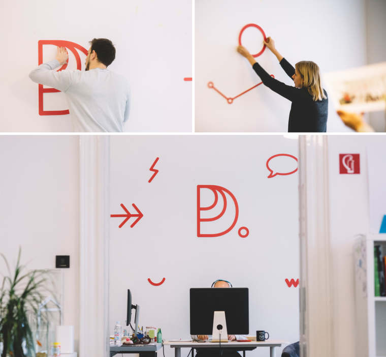 Drap廣告公司VI設計/公司視覺識別VI形象設計，極具吸引力的配色與線條插畫