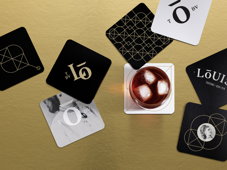 混合傳統與現代性的Louise酒館餐廳logo設計VI設計欣賞