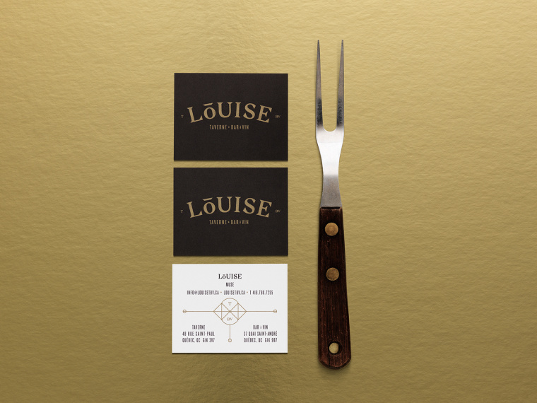 混合傳統與現代性的Louise酒館餐廳logo設計VI設計欣賞