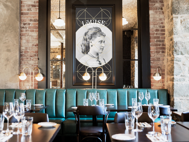 混合傳統與現代性的Louise酒館餐廳logo設計VI設計欣賞