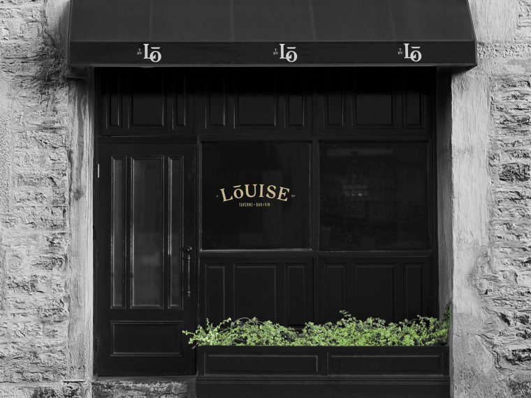 混合傳統與現代性的Louise酒館餐廳logo設計VI設計欣賞