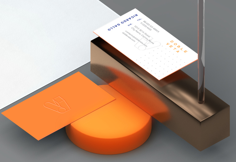 亮色立體效果 Doble Veta 建筑公司VI設計/企業視覺識別VI設計