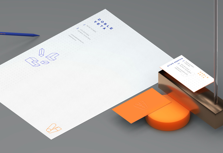 亮色立體效果 Doble Veta 建筑公司VI設計/企業視覺識別VI設計