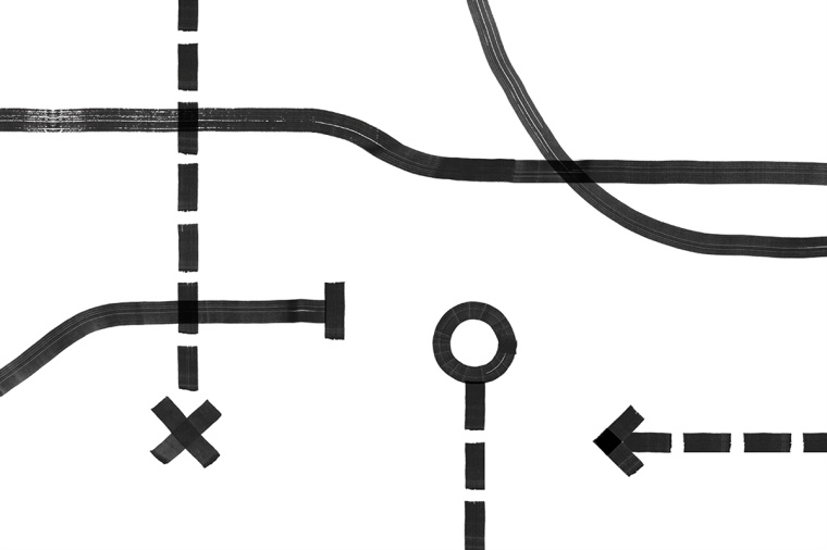 JimJams 服裝設計公司企業形象設計，非常個性的箭頭線條圖案