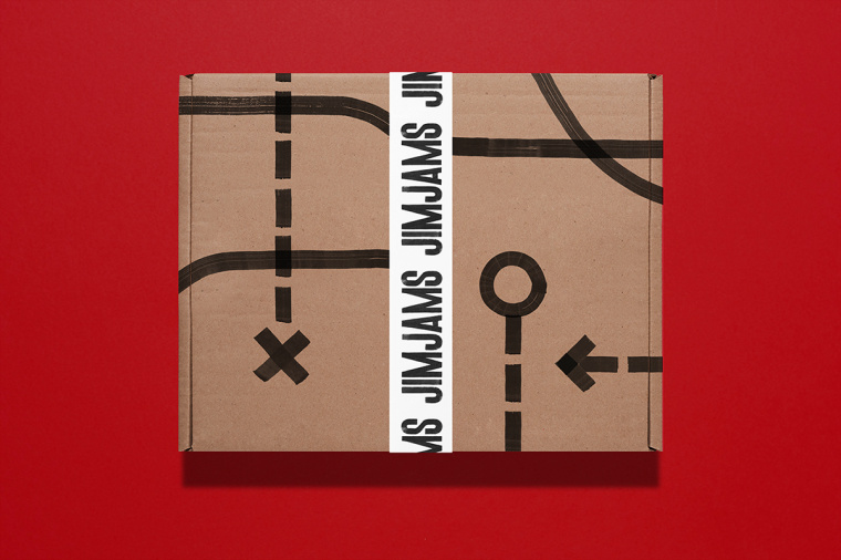 JimJams 服裝設計公司企業形象設計，非常個性的箭頭線條圖案