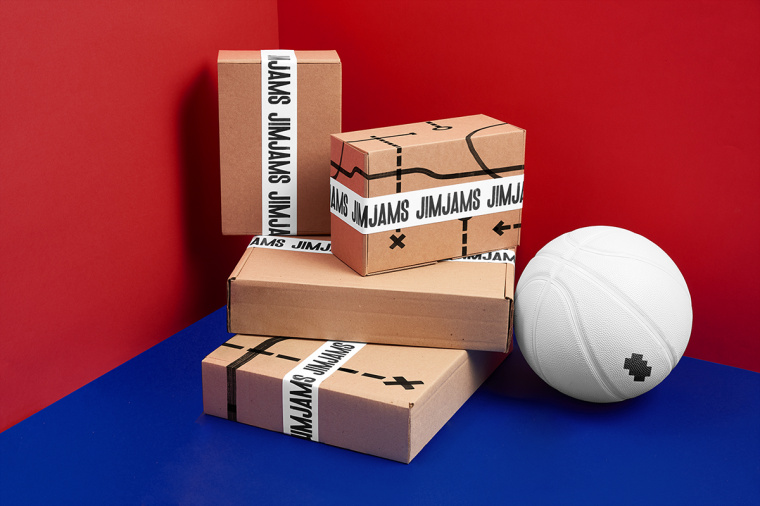 JimJams 服裝設計公司企業形象設計，非常個性的箭頭線條圖案