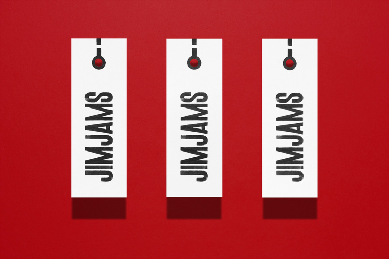 JimJams 服裝設計公司企業形象設計，非常個性的箭頭線條圖案