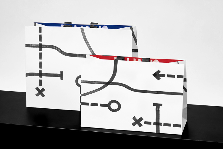 JimJams 服裝設計公司企業形象設計，非常個性的箭頭線條圖案