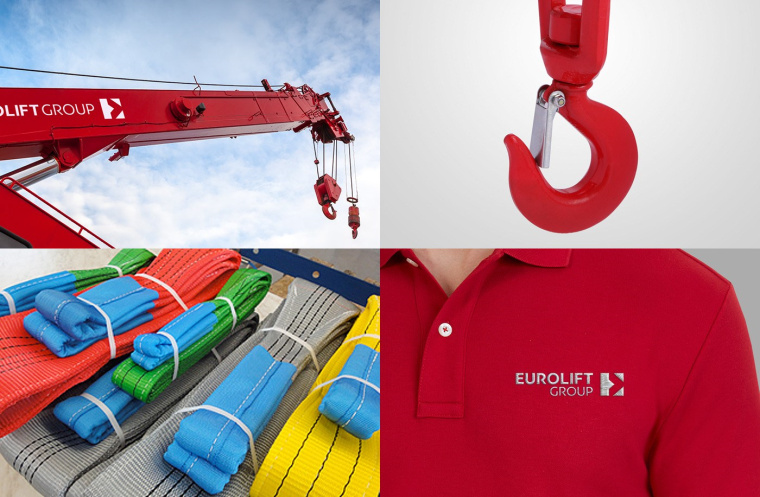 醒目紅色起重載重設備工業公司LOGO設計企業VI設計-logo設計VI設計公司