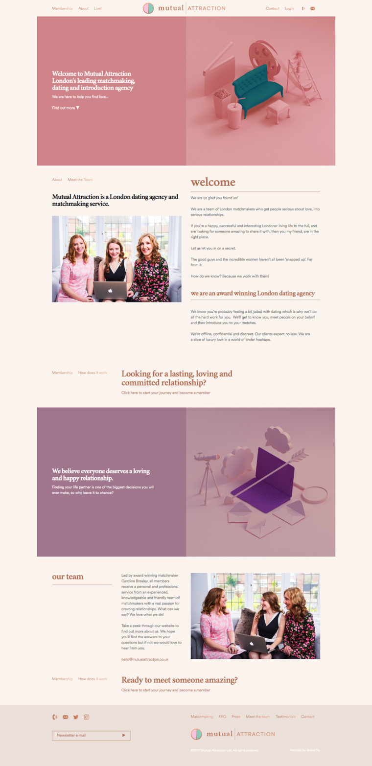 Mutual Attraction “相互吸引力”約會(huì)與婚介服務(wù)機(jī)構(gòu)VI設(shè)計(jì)網(wǎng)站設(shè)計(jì)