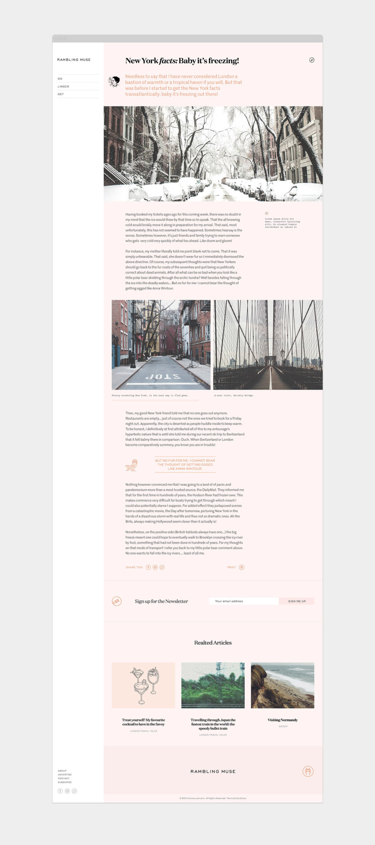 Rambling繆斯餐飲品牌形象設計-網站設計