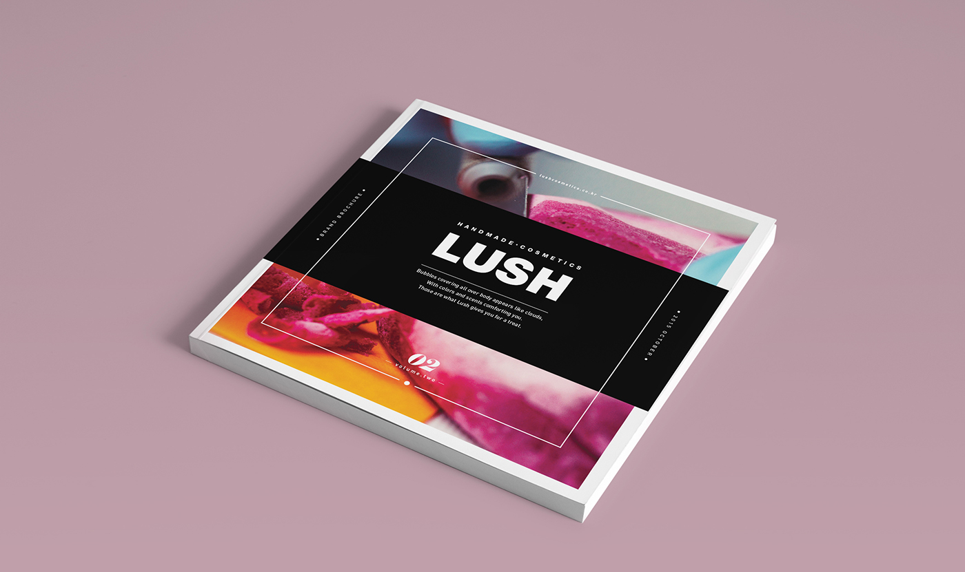 “方形”元素LUSH 糕點罐頭美食學校畫冊設計－上海畫冊設計公司