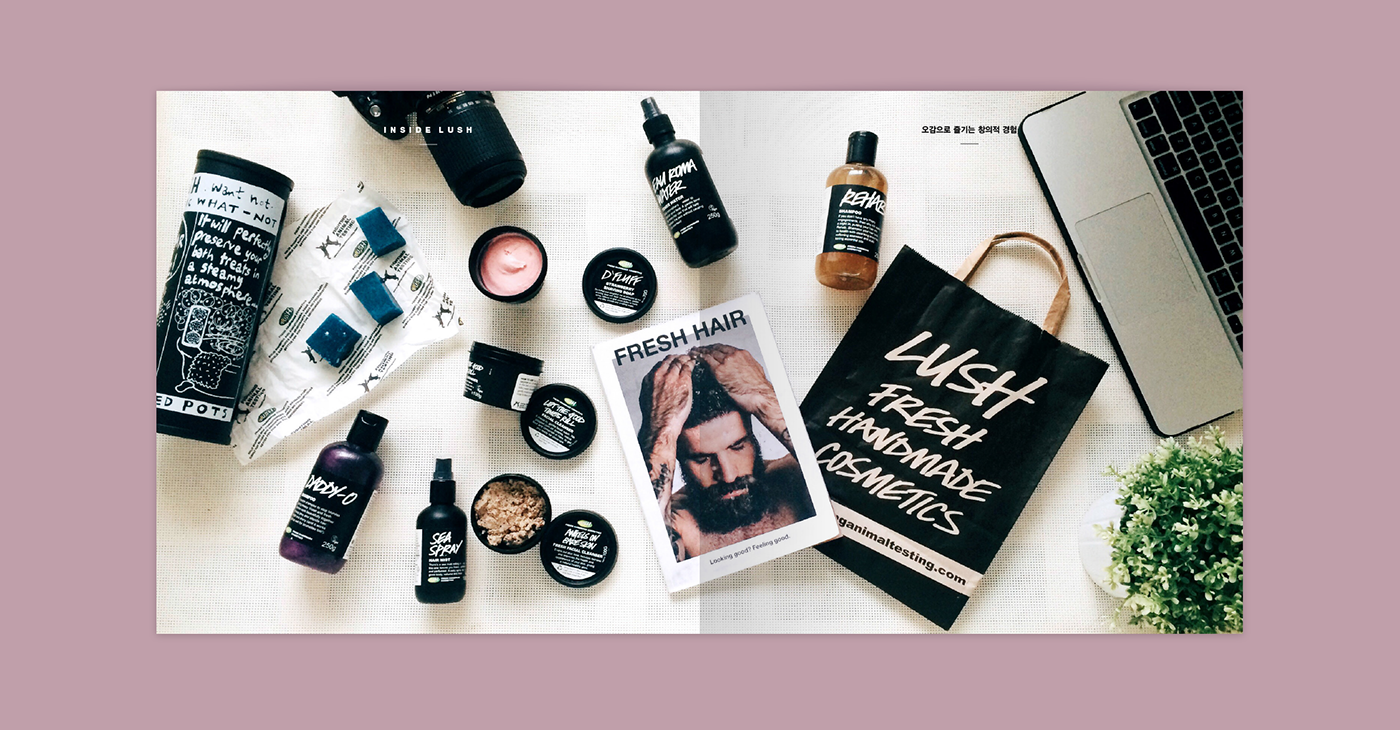 “方形”元素LUSH 糕點罐頭美食學校畫冊設計－上海畫冊設計公司