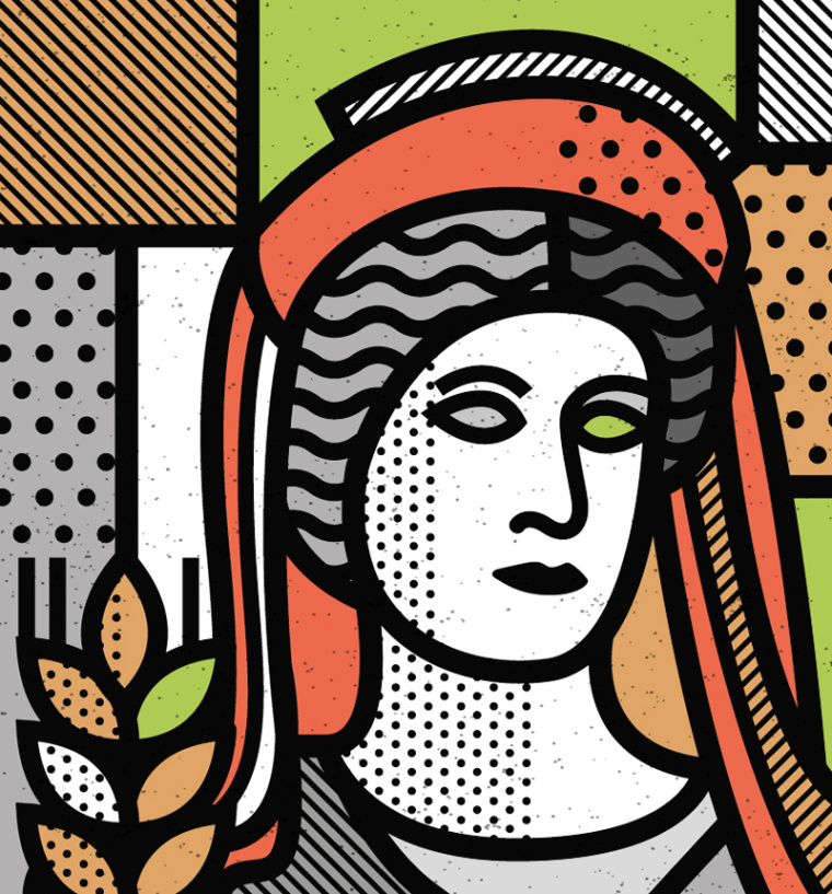 Elo希臘100％橄欖油純天然手工肥皂包裝神話人物插畫設計