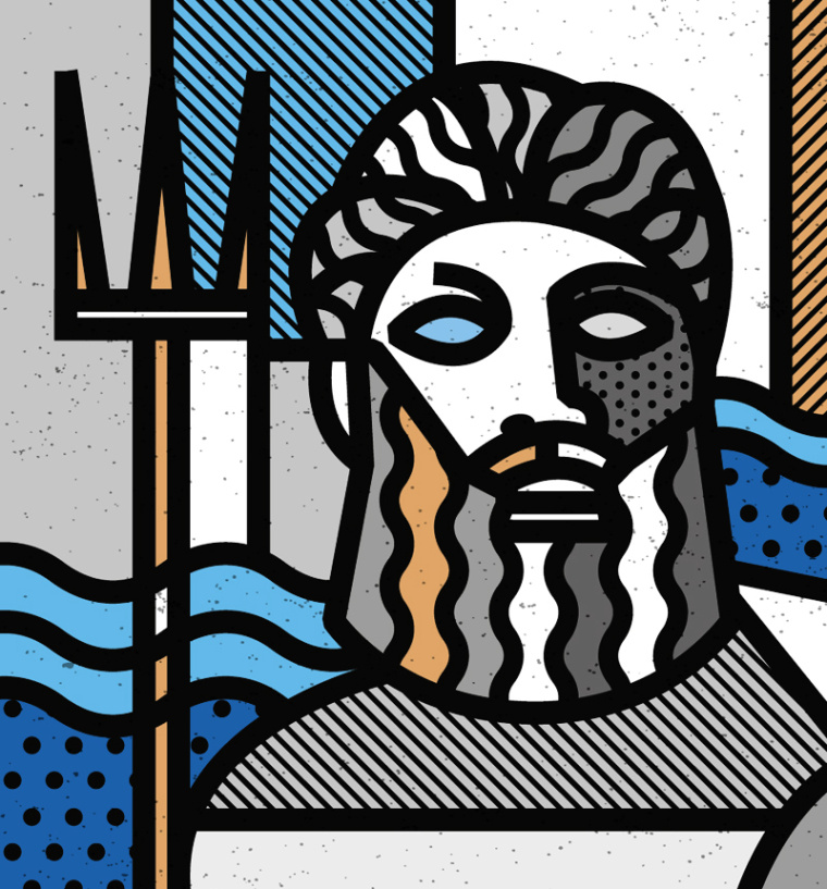 Elo希臘100％橄欖油純天然手工肥皂包裝神話人物插畫設計