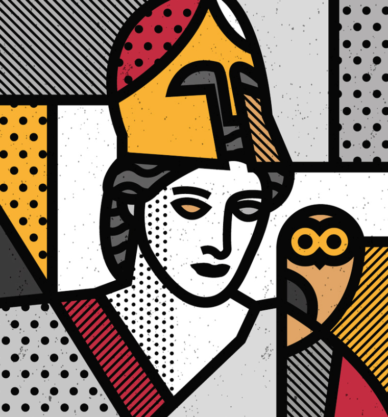 Elo希臘100％橄欖油純天然手工肥皂包裝神話人物插畫設計