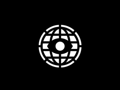 黑色的全球眼logo設計-上海logo設計公司