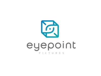 藍色立方體眼睛的logo設計-上海logo設計公司