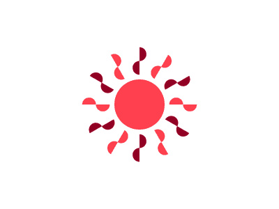 紅色的太陽logo設計