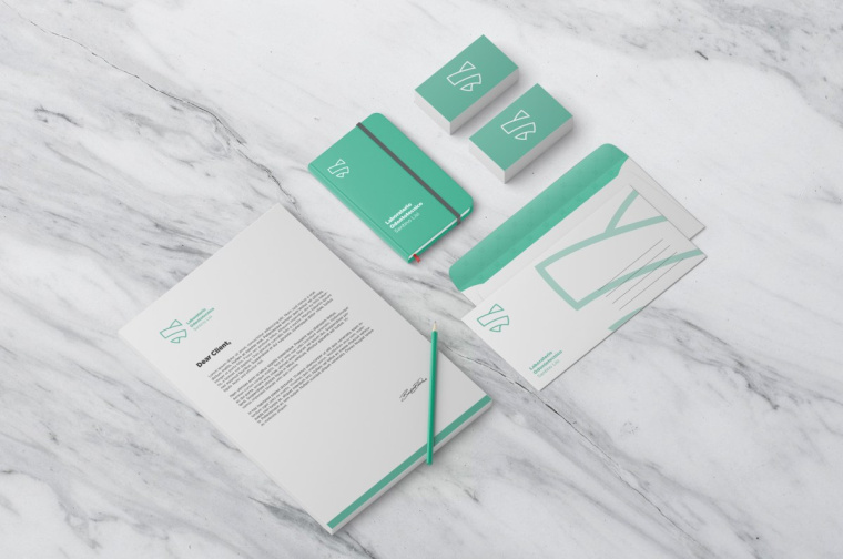 上海VI設計公司-抽象線條 Santino Lisi 牙醫品牌標志設計VI設計