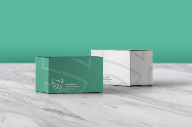 上海VI設計公司-抽象線條 Santino Lisi 牙醫品牌標志設計VI設計