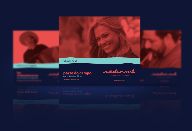 音樂廣播Rádio Sul品牌形象VI設計標志設計，別有藝術韻味的鄉村風情