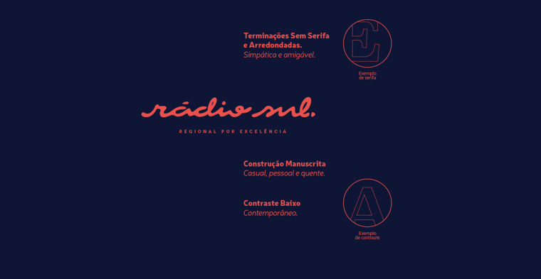 音樂廣播Rádio Sul品牌形象VI設計標志設計，別有藝術韻味的鄉村風情