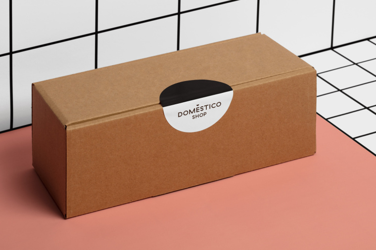 Mucho設計師品牌家居用品在線電商商城logo設計品牌形象VI設計,有趣的半圓圖形元素