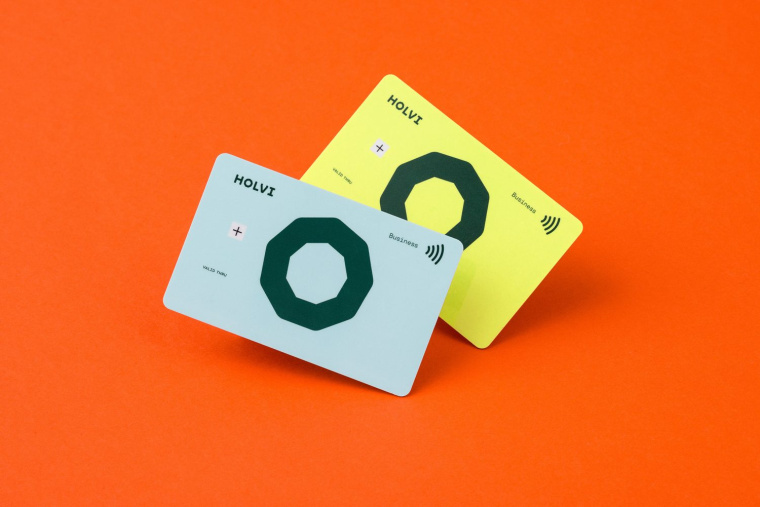 銀行品牌Holvi視覺形象VI設(shè)計，被圓角軟化的多邊形創(chuàng)意