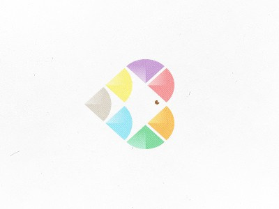 多彩心形魚(yú)logo設(shè)計(jì)