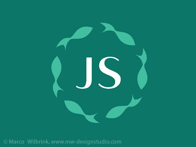 綠色魚加字母logo設(shè)計