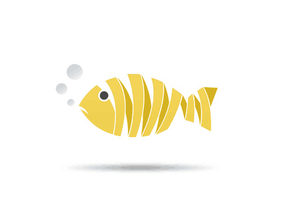 吐泡的抽象金魚(yú)logo設(shè)計(jì)