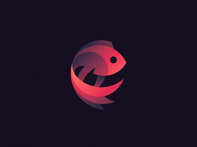 圓形紅金魚(yú)logo設(shè)計(jì)