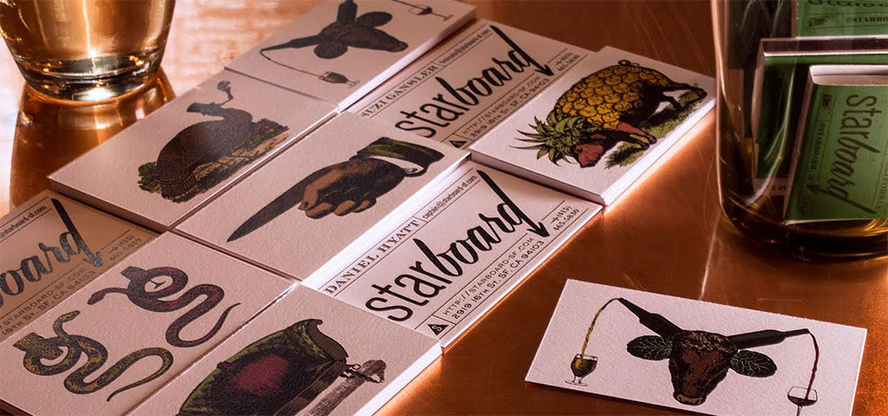 Starboard餐廳餐飲品牌形象設計－充分創意，復古和手繪的藝術風格－上海品牌設計公司