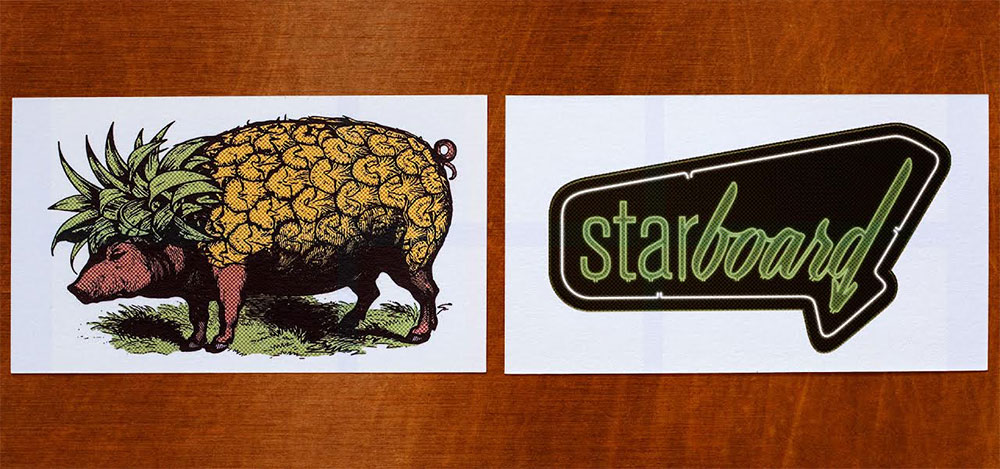 Starboard餐廳餐飲品牌形象設計－充分創意，復古和手繪的藝術風格－上海品牌設計公司