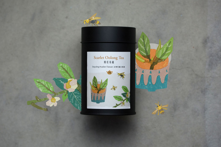 臺灣芳香茶茶葉包裝設計”臺灣自然植物插畫篇“