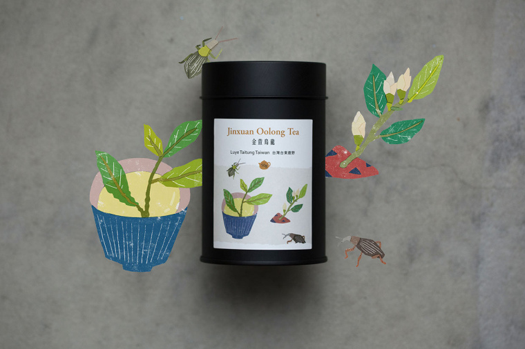 臺灣芳香茶茶葉包裝設計”臺灣自然植物插畫篇“
