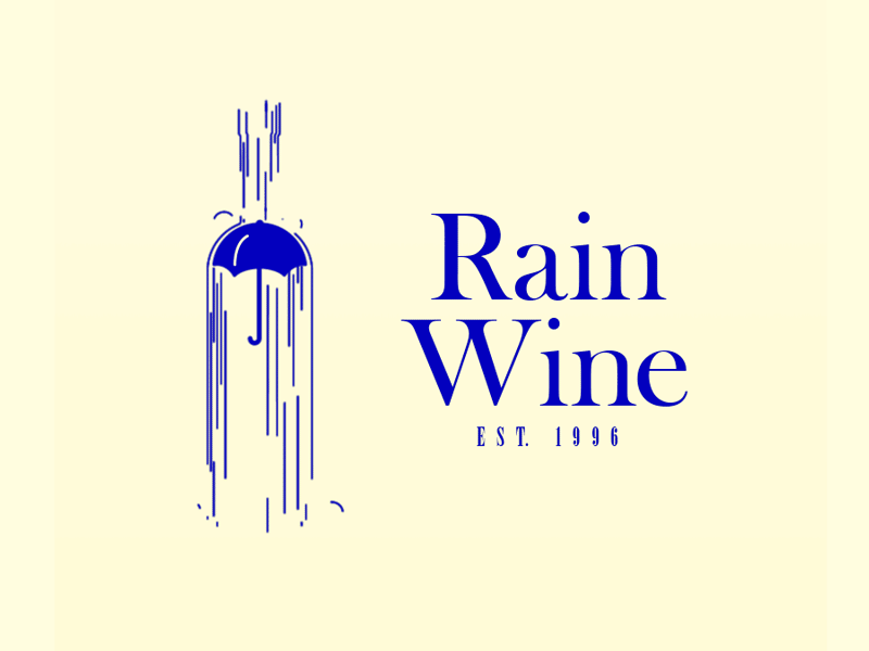 Rain Wine 酒廠logo雨傘創意動畫特效-上海logo設計公司 Rain Wine 酒廠logo雨傘創意動畫特效-上海logo設計公司