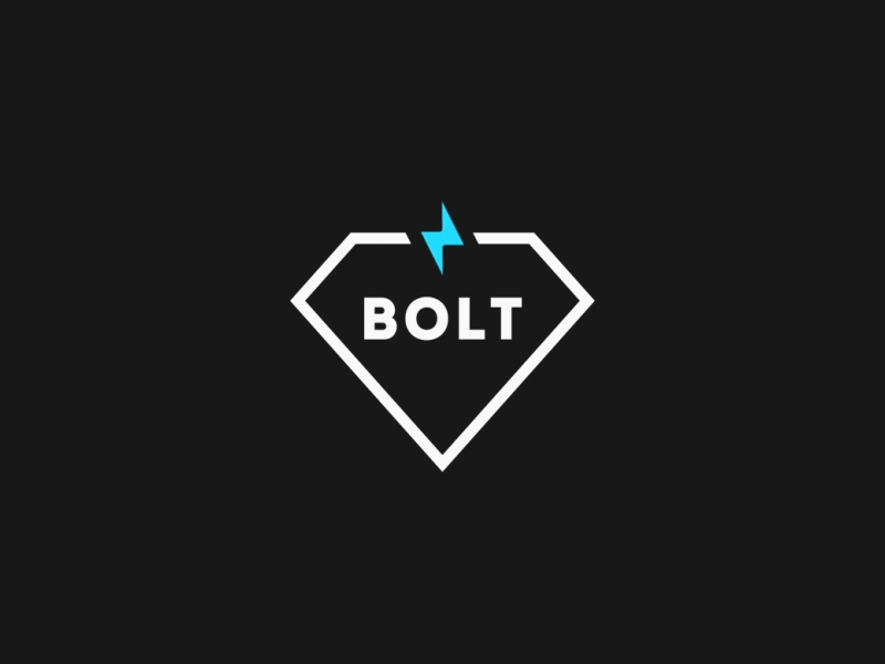 BOLT 閃電菱形logo動畫特效GIF-上海logo設計公司 BOLT 閃電菱形logo動畫特效GIF-上海logo設計公司