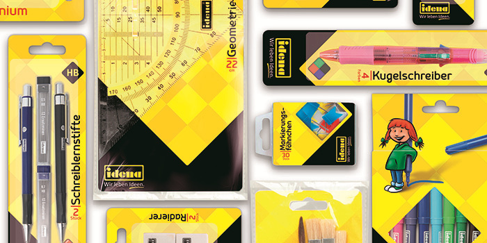 方形色塊篇 Idena辦公文具包裝創意設計-上海包裝設計公司