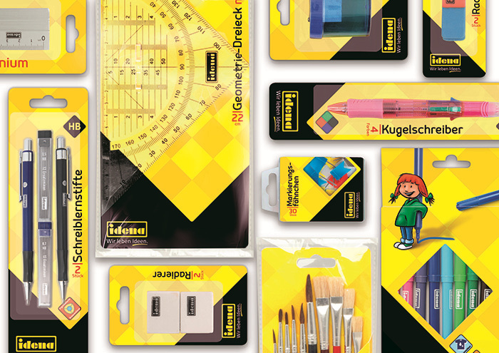 方形色塊篇 Idena辦公文具包裝創意設計-上海包裝設計公司