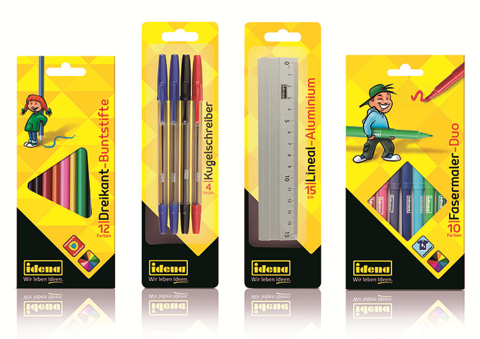 方形色塊篇 Idena辦公文具包裝創意設計-上海包裝設計公司